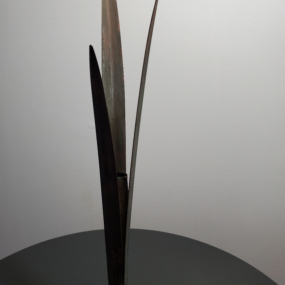 Vintage 1985 Carnevale/ Bulb Bud Vase/Brass copper verdigris Metal - Picture 2 of 7